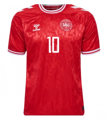 Danmark Christian Eriksen #10 Hjemmebanetrøje EM 2024 Kortærmet